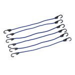 Silverline - Expanderseile mit Stahlhaken, 6er-Pckg.