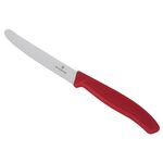 VICTORINOX Tomatenmesser SwissClassic rund Wellenschliff rostfreier Stahl rot
