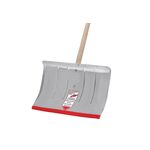 TRIUSO Schneeschieber 50cm Alu mit Softkante Ovalstiel lackiert