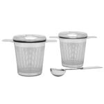 Bredemeijer Teefilter mit Teemaßlöffel Edelstahl 2er Set