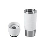 EMSA Isolierbecher Travel Mug Waves 0,36l Edelstahl weiß