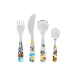 PROFINO Kinderbesteck 'Pirat' 4-teilig 4-teilig: bestehend aus: 1 x  Gabel (L 18,3 cm), 1 x  Messer (L 17 cm), 1 x  Esslöffel (L 16,5 cm), 1 x  kleiner Löffel (L 13,3 cm)