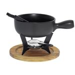 kela Käsefondue-Set Country Gusseisen/Holz 21cm Ø22cm schwarz/Holz 10tlg