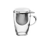 SIMAX Teeglas 'Lyra'   2er Set je 2 x Teeglas, Edelstahlsieb, Glasdeckel