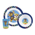 P:OS Frühstücksset 'Paw Patrol' 3-teilig je 1 x Teller, Schale Trinkglas