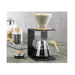 BEEM Kaffeebereiter Set 'Pour Over' 4 Tassen Glas-Handfilter, Glaskanne inkl. Deckel, Gestell, Silikonunterlage