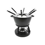MÄSER Fondueset 10-teilig 1 Fonduetopf mit Edelstahlabdeckung, 1 Rechaud und 6 Fonduegabeln