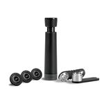 Lebensmittel und Wein Vakuum-Pack 5-teilig 1 x Deckelstanze | 3 x Nanostopper mit Vakuumanzeige | 1 x Airtender-Vakuumpumpe mit Vakuumanzeige