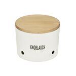 MAGU Knoblauchtopf 'Natur-Design' Knoblauchtopf mit Buchenholzdeckel