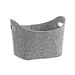 ZELLER PRESENT Aufbewahrungskorb Filz oval 31,5x19x21cm grau
