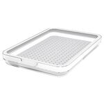 ROTHO Kühlschrankorganizer 'Cauma' 1 x transparentes Unterteil, 1 x Mehrzweck-Deckel und 1 x  Einsatz mit Löchern
