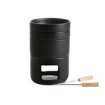 GUSTA Fondueset 6-teilig 2 x Teller ø 10 x 2,5 cm, 2 x Fonduegabeln, 1x Fondueschale ø 10 x 5 cm und 1 x Rechaud ø 10 x 7 cm