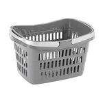 RIVAL Einkaufskorb mit 2 Griffen 39x24x23cm grau