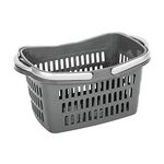 RIVAL Einkaufskorb mit 2 Griffen 48x28,5x23,5cm grau