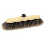 SOREX Zimmerbesen Holz mit Eurogewinde Roßhaar hell lackiert 28cm