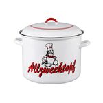 KARL KRÜGER Allzwecktopf 14 l Ø28cm emailliert weiß