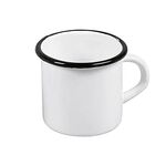 KARL KRÜGER Becher Ø8cm emailliert weiß