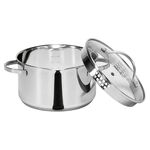 KARL KRÜGER Kochtopf mit Ausguss 1,5 l Ø16cm Edelstahl