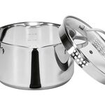 KARL KRÜGER Kochtopf mit Ausguss 5 l Ø24cm Edelstahl