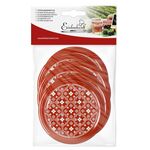 DOSEN-ZENTRALE  Caps rot/wss Blumen 82mm 6er B