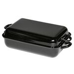 RIESS Bräter Profi 37x26x12,5cm schwarz emailliert mit Deckel