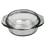 BOHEMIA CRISTAL Glaskochschüssel rund mit Deckel 2,5L