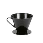 WÜLLNER & KAISER Kaffeehandfilter 1x4 mit 2 Löchern schwarz