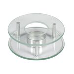 Stövchen rund 12 cm Glas ohne Teelicht