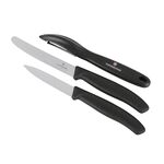 VICTORINOX Gemüsemesser-Set schwarz 1 Satz 3 teilig 3teilig