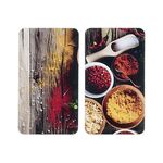 WENKO Herd-Abdeckplatte Gewürze Glas 52x30cm 2Stück 2er Pack