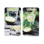 WENKO Herd-Abdeckplatte Mojito Glas 52x30cm 2Stück 2er Pack