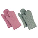 WENKO Backofenhandschuh Baumwolle 31x17cm kariert 1Paar