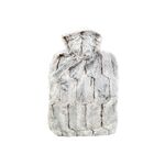 HUGO FROSCH Wärmflasche Klassik Hochflor-Flauschbezug 1,8 l braun/silber melange