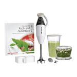 ESGE Zauberstab M 160 G Gourmet Schlagscheibe, Zerkleinerer, Mixbecher, Wandhalter, Rezeptanleitung, großes ESGE-Zauberstab Kochbuch