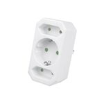 HEITECH Steckdosenadapter 3fach 1Schu/2Euro