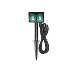 HEITECH Gartensteckdose mit Erdspieß 2-fach 3m Leitung IP44