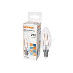 MERKUR LED Faden Kerzenlampe Retrofit E14 420lm 4 Watt