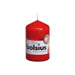 BOLSIUS Stumpenkerze 8x4,8cm rot