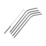 WESTMARK Trinkhalme 'Edelstahl' 4er Set, inkl. Reinigungsbürste