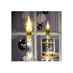 HI LED Flaschenkorken 'Flamme' 1 LED mit Lichterkette 10 LED 2 x Flaschenkorken mit LED Flamme und 2 x Lichterkette. Auslieferung ohne Flasche und andere Deko, 3 x LR44 Batterien