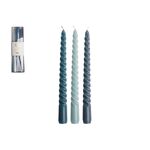 GUSTA Leuchterkerze 'Swirl' 3er Set