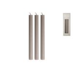 GUSTA Leuchterkerze 'Rippen'  3er Pack 3 Stück