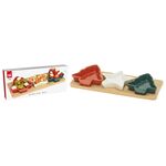 Servierplatte mit Weihnachtsschälchen 4-teilig 1 Servierplatte mit 3 Schälchen