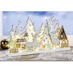 HI Holzsilhouette mit 10 LED 30x6x16,5cm