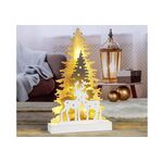 HI LED Weihnachtsbaumsilhouette Holz 26x5x35cm