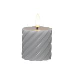 STAR TRADING LED-Echtwachs-Kerze 'Flamme Swirl Votive' 2er Set inkl. 1x CR2032 Batterie