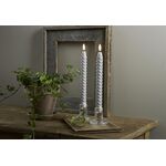 STAR TRADING LED-Echtwachs-Leuchterkerze 'Flamme Swirl Antique' 2er Set