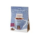 LA VIDA Weihnachtsbecher mit Tee 'Weihnachtsgrüße' 12er Display 4fach sortiert 1  Becher,  1 Teebeutel Rooibostee Karamell-Sahne, 1 Vollmilchschokolade 40 g