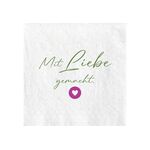 FASANA Lunch-Serviette 'Mit Liebe gemacht' 20er Pack