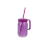 Trinkglas mit Halm sortiert 340 ml